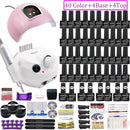 40 Farben Nagellack Super Maniküre Set 120/80/54W LED Nagellampe Nagelset mit allen Werkzeugen für die Maniküre elektrische Nagelfeile