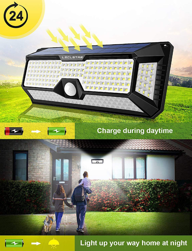 268 LED-Reflektor-Solarenergie-Außenlicht für Gartendekor-Bewegungssensor-Straßenwandlampen Wasserdichter Terrassenbeleuchtungs-Scheinwerfer