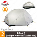Naturehike Mongar 2-3 Personen Campingzelt 15D Nylon Upgrade Doppelschicht Outdoor Zelt Ultraleichtes Wasserdichtes Reise Wanderzelt