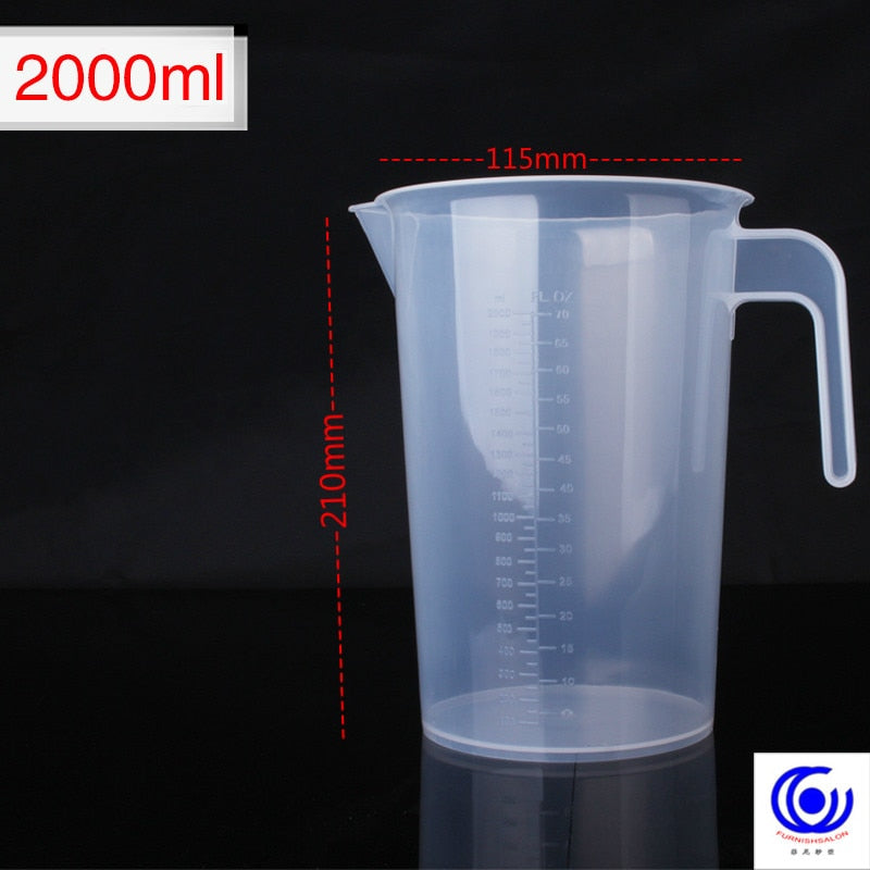 Gobelet de Mesure en Plastique Épais Transparent, de Qualité Alimentaire, pour Thé au Lait, 100/250/500/1000/2000/3500/5000ml, Nouveauté