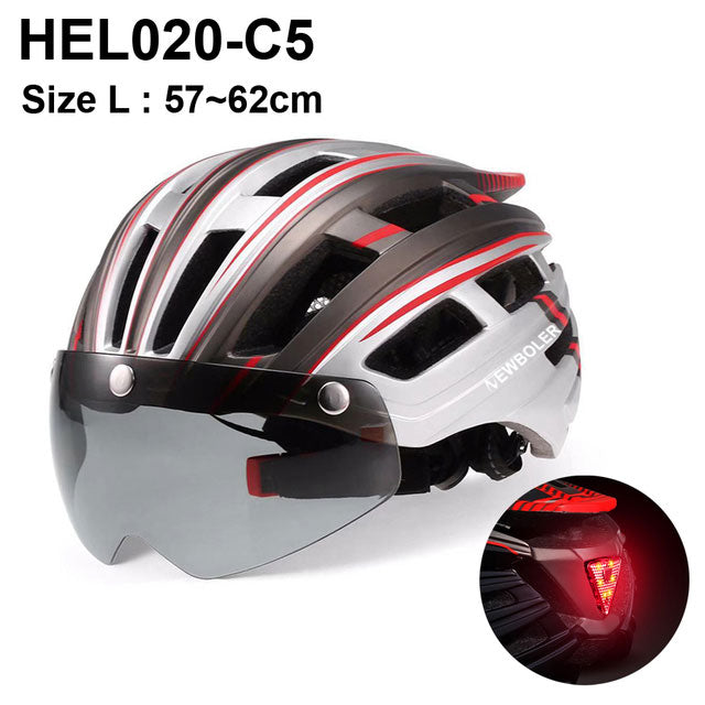 Electric Scooter Helmet With LED Rear Light Adult Cycling Helmet For MTB Road Bike Bicycle Ski Downhill Skateboard Night Riding