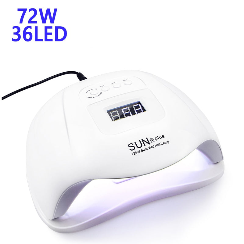 90/72W UV Lamp Led Nail Dryer With Sensor LCD Display 10/30/60/90 Timer For All Gels Polish Professional Manicure Nail lamp