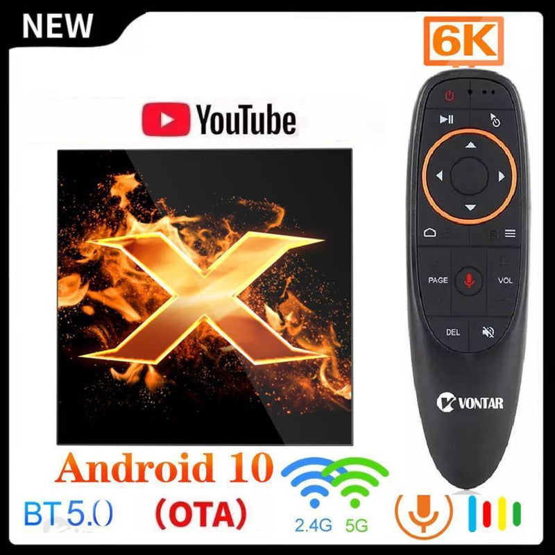 Vontar X1 Andriod 10.0 TV Box Android 10 OTA BT 6K Media Player Google Voice Assistant 5G Dual wifi VS H96 MAX TX6S T95 TVBOX