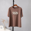 Hirsionsan T-Shirt mit Leopardenmuster für Damen, 100 % Baumwolle, übergroße Gothic-Grafik, weibliche, weiche Oberteile, Harajuku, lose, lässige T-Shirts, Damen