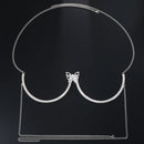 Stonefans moda mariposa pecho soporte sujetador cadena arnés para mujeres Sexy Bikini strass pecho cadena collar cuerpo joyería