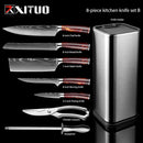 XITUO Kitchen Chef Set 4-8PCS Set Messer Edelstahl Messerhalter Santoku Utility Cut Cleaver Brot Schälmesser Schere