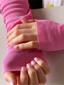 Sommer Frauen T Shirt Mädchen T-Shirt Frau Kleidung Tops Baumwolle Dünnes T-Shirt Weibliche Langarm Crop Top Frühling T Sexy Canale Y2k