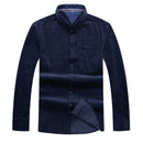 Neue Ankunft Super große Cord Junge Männer Baumwolle Plain Langarm Freizeithemden Hohe Qualität Plus Größe XL2XL3XL4XL5XL6XL7XL8XL