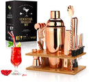 Cocktail-Shaker-Set, 16-teiliges Barkeeper-Set für Mixer, Wein, Martini, Edelstahl-Bar-Werkzeug, Zubehör für Getränkepartys zu Hause