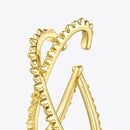 ENFASHION Punk Spike X Shape Ear Cuff Clip en pendientes para mujer Color dorado geométrico pendientes sin Piercing joyería E191146