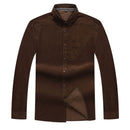 Neue Ankunft Super große Cord Junge Männer Baumwolle Plain Langarm Freizeithemden Hohe Qualität Plus Größe XL2XL3XL4XL5XL6XL7XL8XL