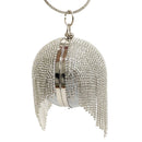 Boutique De FGG Round Ball Damen Gold Kristall Abendtaschen und Clutches Strass Quasten Hochzeit Party Braut Diamond Clutch