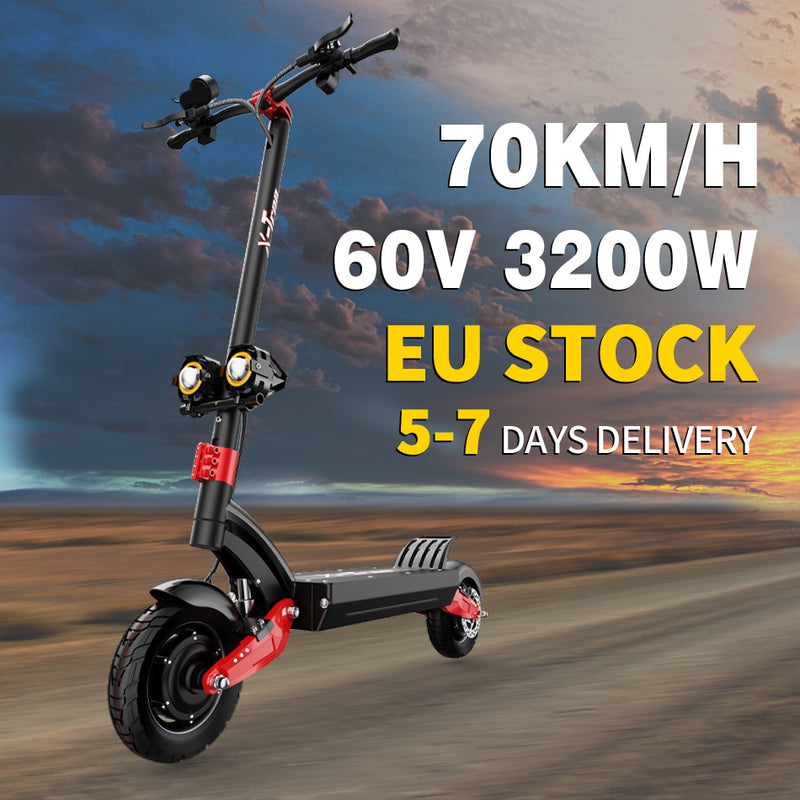 Lager in Europa Dual Drive Scooter Electric X-Tron 60V 3200W e Scooter Folding Tretroller Elektroroller für Erwachsene