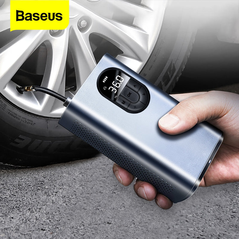 Baseus Auto Luftkompressor 12V Tragbare Elektrische Reifen Reifenfüller Mini Digital Auto Air Aufblasbare Pumpe Für Auto Fahrrad Boot