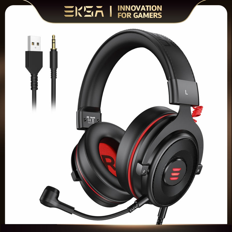 EKSA Gaming Headset Gamer E900/E900 Pro 7.1 Surround Wired Gaming Headphones with Microphone For PC/PS4/PS5/Xbox one/Switch