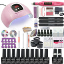 Maniküre-Set Acrylnagel-Set mit 120/80 / 54W Nagellampe 35000 U / min Nagelbohrmaschine Wählen Sie Gel-Nagellack-Nagelkunstwerkzeuge