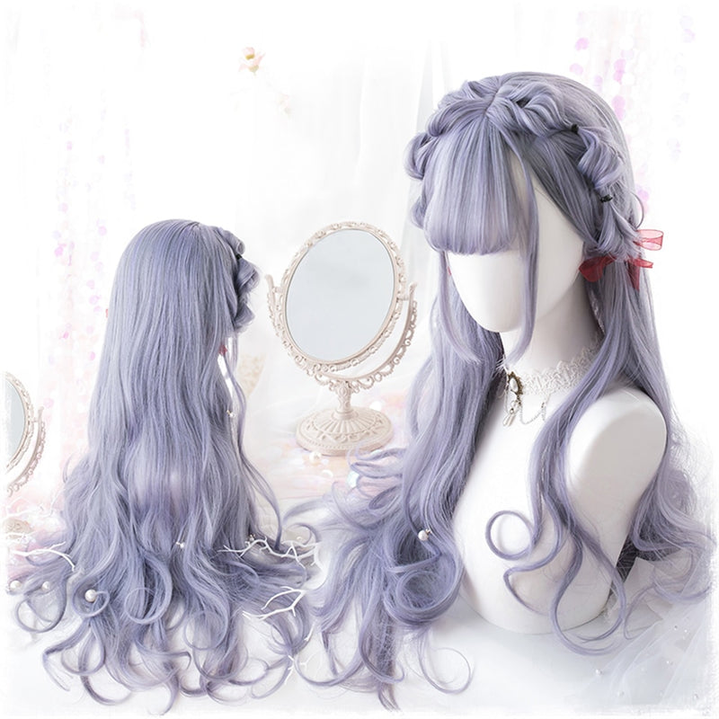 SHANGKE Synthetic Red Black Blonde White Lolita Wigs For Women Long Straight Wig With Bangs Genshin Impact Cosplay Wig