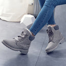 Winter Shoes Women Boots 2021 Fashion Warm Plush Ankle Boots Women Shoes Round Toe Lace-up Female Snow Boots Brand Shoes Woman