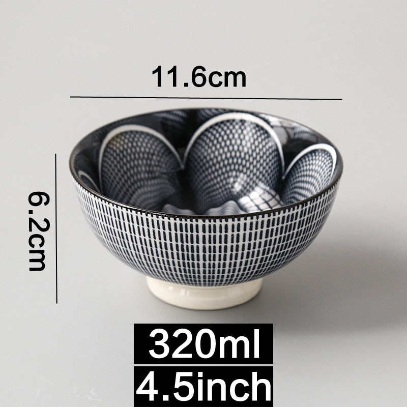 Japanese and Wind 4.5-inch Rice Bowl Ceramic Unglazed Anti-scalding Bowl European Simple Household Soup Bowl  High-legged