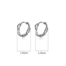 TrustDavis Creolen aus 925er Sterlingsilber für Männer/Frauen, süßes, ordentliches Geschenk für Mädchen/Jungen, edles Schmuckzubehör, Partygeschenk, DA1417