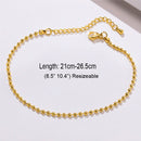 Snake Chain Anklet for Women Girls Adjustable Summer Beach Chain Anklet Bracelet Mother&