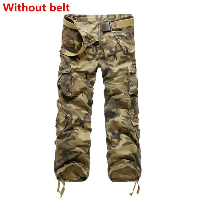 Facecozy Men Tactical Military Cargo Pants Winter Male Outdoor Multi-pockets Windproof Camping Trekking Fishing Hiking Trousers