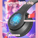 Kabellose Kopfhörer Katzenohr mit Mikrofon Blue-Tooth Glow Light Stereo Bass Helme Kinder Gamer Girl Geschenke PC Phone Gaming Headset