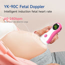 Yongrow Fötaler Doppler-Babyphone LCD-Anzeige Tragbarer Baby-Herzfrequenzmesser mit Kopfhörer YK-90C Für Schwangere