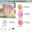 Doubled Dust Pink Boho Wedding Engagement Decoration Chrome Rose Gold Nude Balloons Garland Ballon Arch Global Birthday Decor