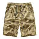 Bermuda Herren Hot 2022 Sommer Elastische Taille Herren Plaid Shorts Klassisches Design Reithosen Baumwolle Casual Strand Kurze Hosen Große Größe 44