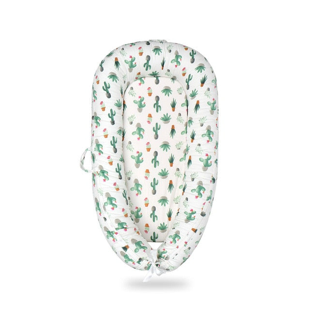 80x50cm Baby Nest Bed Portable Crib Travel Bed Solid Cotton Newborn Baby Crib Infant Bedding