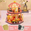 CUTEBEE DIY Puppenhaus Holz Miniatur Mini Puppenhaus mit Garten zum Bauen von Möbeln Kit Casa Spielzeug für Kinder Geburtstagsgeschenk