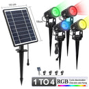 1 BIS 4 RGB Outdoor Solar Landschaftslicht LED IP65 Wasserdichte Solarlampe Automatische Ein / Aus Solarwandleuchte Gartenterrasse Rasenlampe