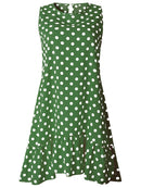 Lossky Women Summer Dress Polka Dot Chiffon Sleeveless Beach Mini Casual Yellow Sundress 2022 Fashion Dress For Women