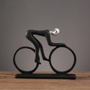 ERMAKOVA Modern Abstract Resin Bicycler Cyclist Statue Bicycle Rider Statue Bike Racer Rider Figurine Office Living Room Decor