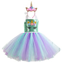 Kinder Mädchen Meerjungfrau Prinzessin Kleid Ärmelloses Mesh Tutu 3D Blume Haarband Set Kinder Halloween Thema Party Cosplay Kostüm