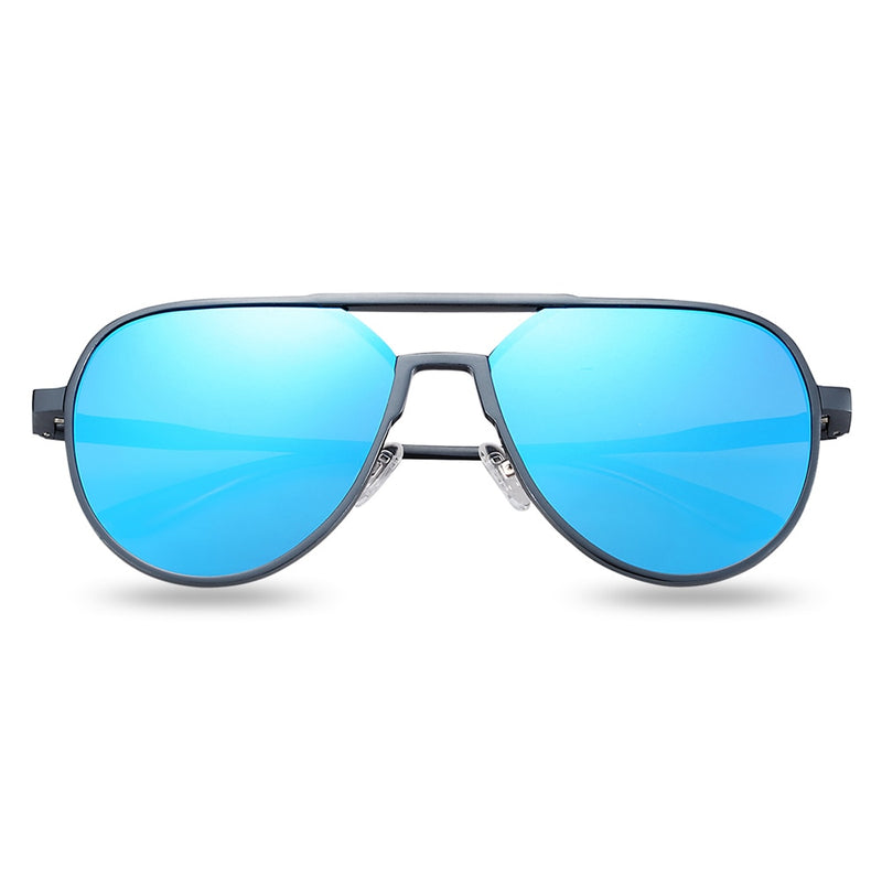 Gafas de sol de aluminio de gran tamaño BARCUR, gafas de sol polarizadas de estilo de tendencia para hombre, gafas antirreflectantes para hombre con caja de regalo