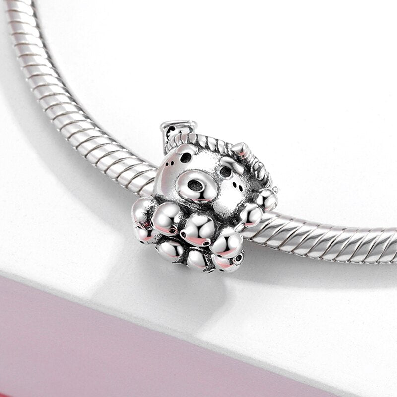2021 Japanese Style Culture Warm Wishes Charms Metal Beads for Women 925 Sterling Silver Charm Jewelry for Bracelet Bangle Gift