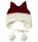 BomHCS Süße Fuchsohren Beanie Winter Warme 100% handgefertigte Strickmütze