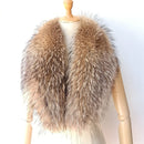 2020 echter Waschbär-Pelz-Kragen-warmer Frauen-Winter-blauer natürlicher Pelz-Schal-Art- und Weisehalswärmer Femme