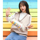 Süße Candy Design Umhängetasche Farbe Streifen Pu Frauen Handtasche Gestickte Buchstaben Lässig Umhängetasche Weibliche Tasche 2021