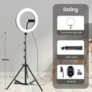 10" 26cm LED Selfie Ringlicht Fotografie Videoleuchte RingLight Phone Stand Stativ Fülllicht Dimmbare Lampe Trepied Streaming