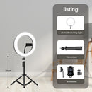 10" 26cm LED Selfie Ringlicht Fotografie Videoleuchte RingLight Phone Stand Stativ Fülllicht Dimmbare Lampe Trepied Streaming