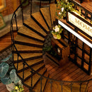 Cutebee DIY DollHouse Kit Casas de muñecas de madera Forest Teashop con muebles Kit Juguetes para niños Regalo de Navidad