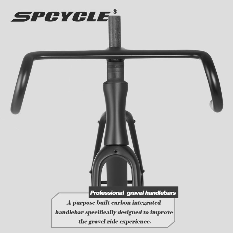 Spcycle T1000 Full Carbon Gravel Frame 700C Disc Brake Road Bicycle Frameset All Internal Cable Lightweight Gravel Bike Frame