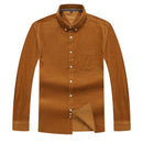 Neue Ankunft Super große Cord Junge Männer Baumwolle Plain Langarm Freizeithemden Hohe Qualität Plus Größe XL2XL3XL4XL5XL6XL7XL8XL