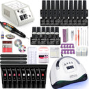 Nagel-Set Maniküre-Set mit 114 W / 120 W / 54 W LED-Nagellampe 35000 U / min Nagelbohrmaschine 20/10 Farbe Poly Extension Nail Gel Set