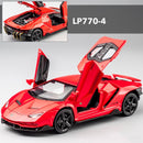 LP770 LP750 1:32 Lambos Car Alloy Sports Car Model Diecast Sound Super Racing Lifting Tail Hot Car Wheel For Children Gifts