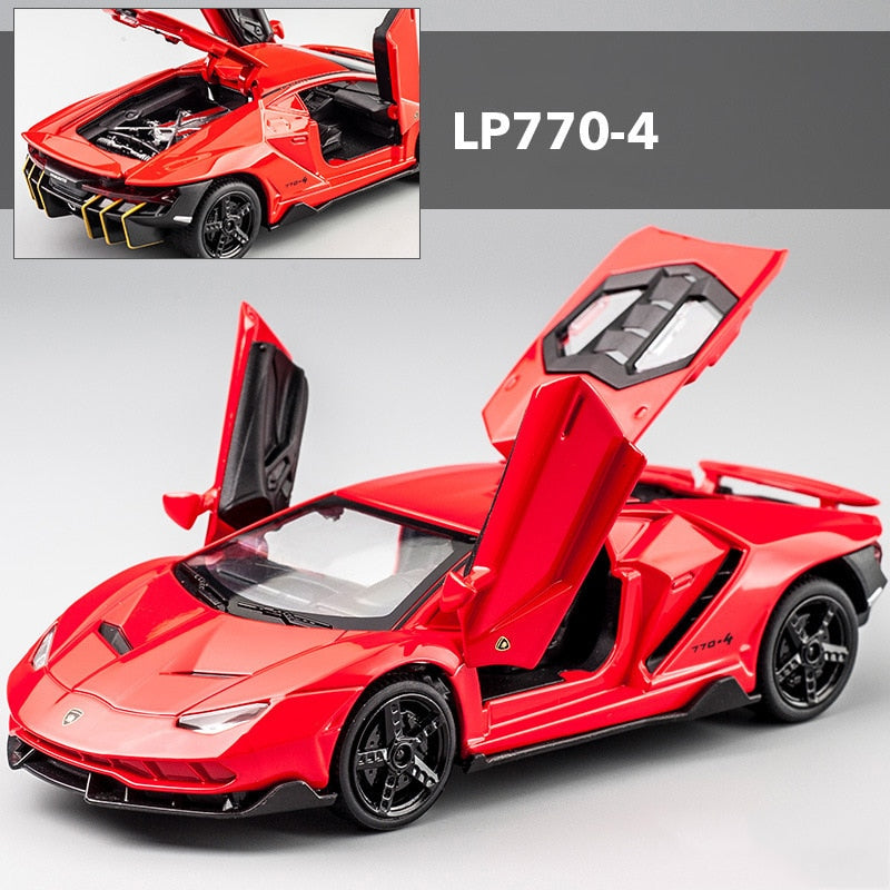 LP770 LP750 1:32 Lambos Auto Legierung Sportwagen Modell Diecast Sound Super Racing Lifting Tail Hot Car Wheel für Kindergeschenke