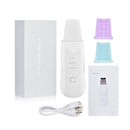Ultrasonic Skin Scrubber Rechargeable Ion Deep Face Cleaning Vibration Massager Acne Blackhead Removal Cleanser Exfoliating Pore